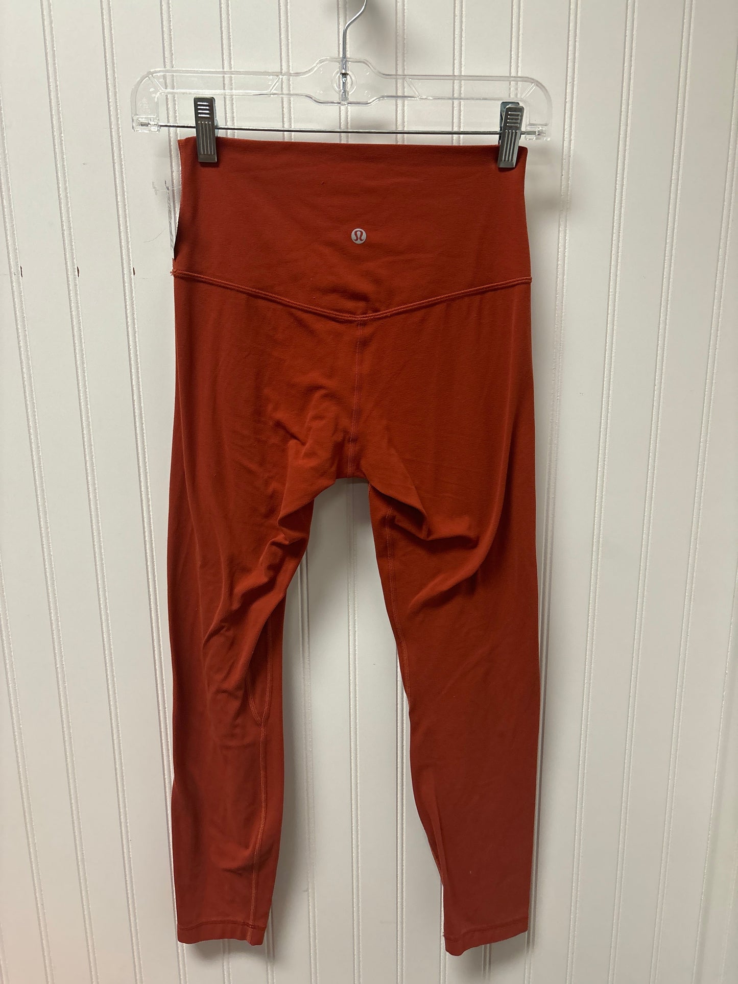 Athletic Leggings By Lululemon In Orange, Size: S