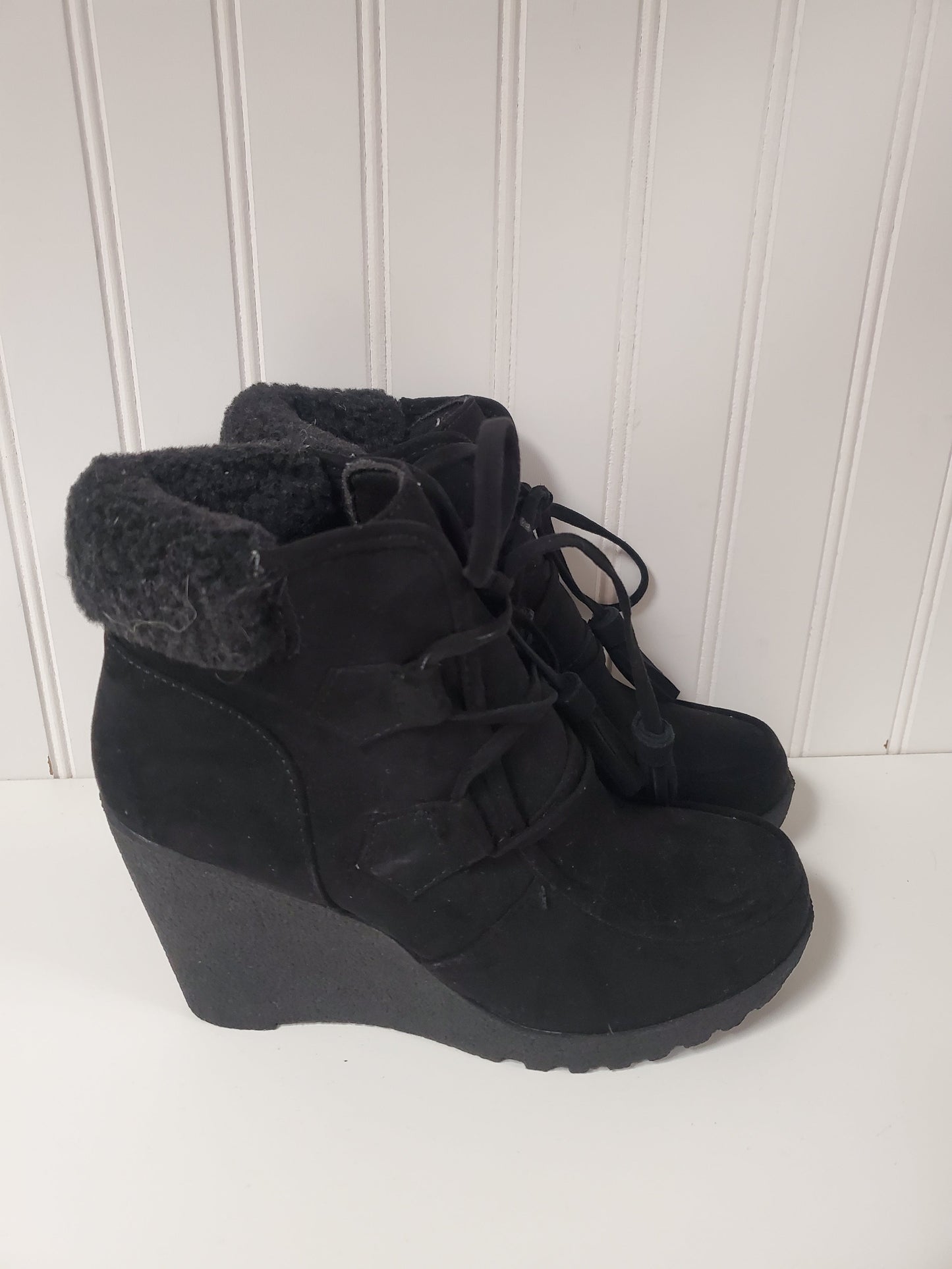 Boots Ankle Heels By Union Bay In Black, Size: 8