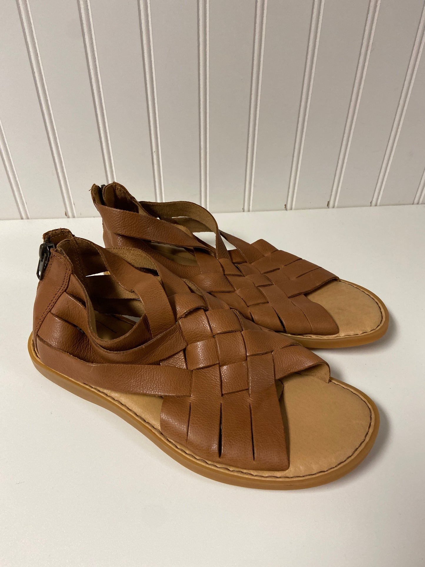 Sandals Flats By Born In Brown, Size: 7