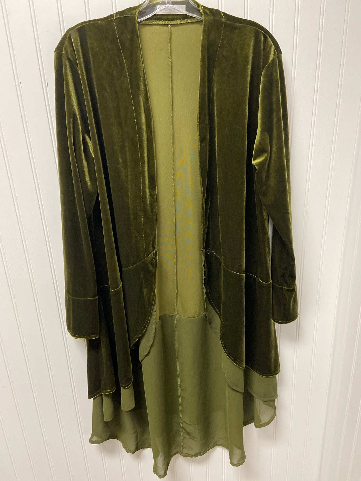 Cardigan By Clothes Mentor In Green, Size: Xl