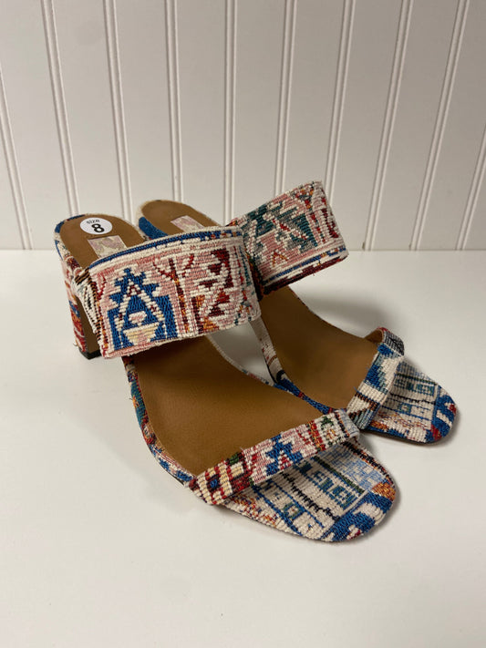 Sandals Heels Block By Band Of Gypsies In Multi-colored, Size: 8