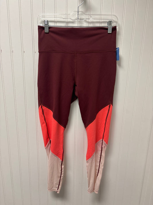 Athletic Leggings By Fabletics In Maroon, Size: S