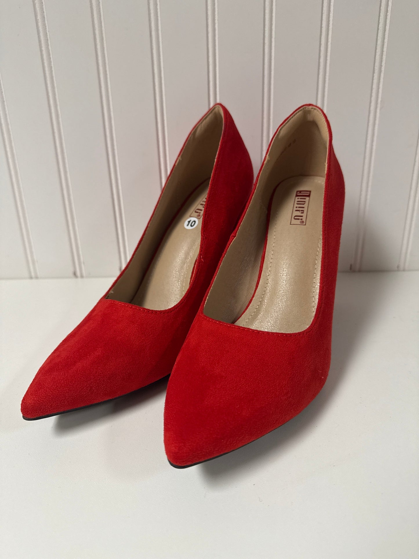 Shoes Heels Block By Clothes Mentor In Red, Size: 10