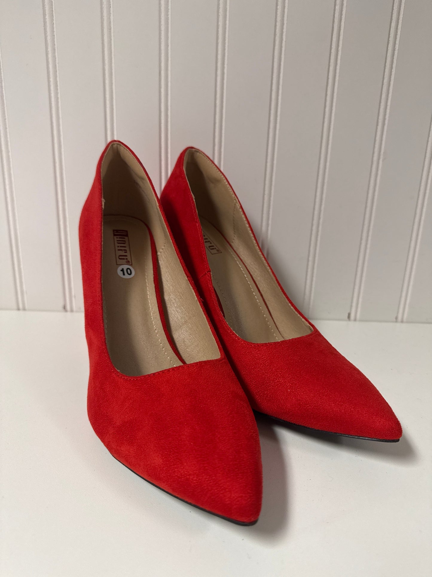 Shoes Heels Block By Clothes Mentor In Red, Size: 10