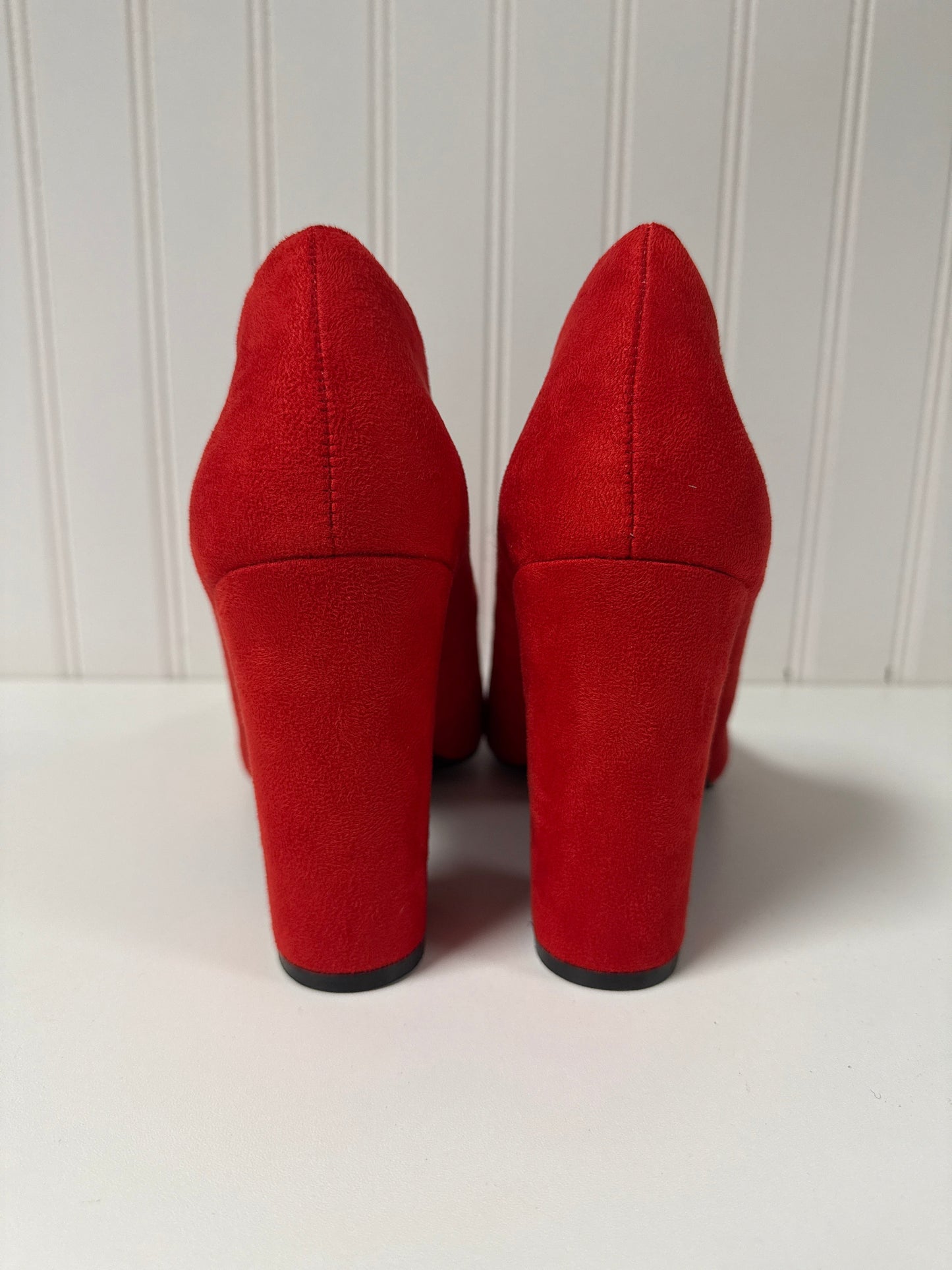 Shoes Heels Block By Clothes Mentor In Red, Size: 10