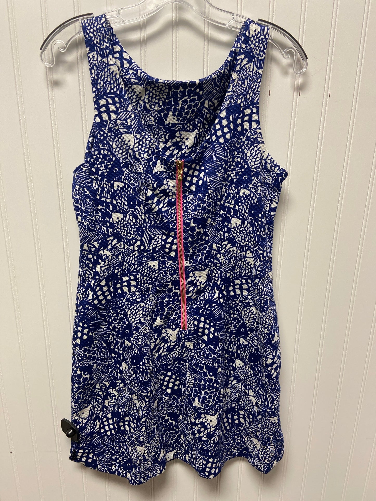 Dress Designer By Lilly Pulitzer In Blue & White, Size: M