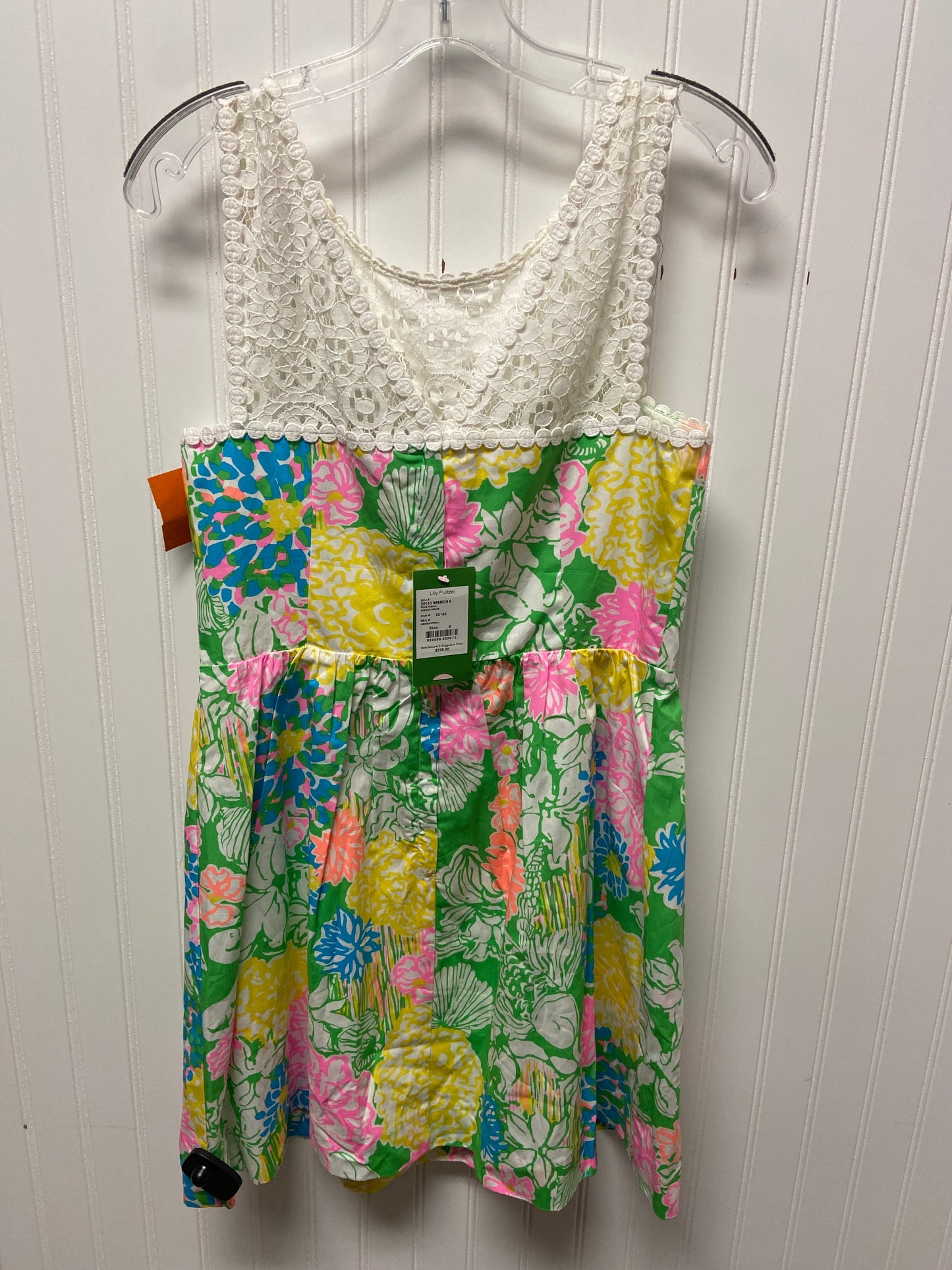 Dress Designer By Lilly Pulitzer In Green & White, Size: S