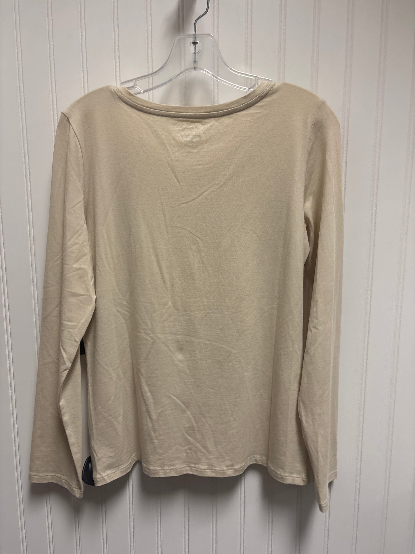 Top Long Sleeve Basic By Tahari By Arthur Levine In Cream, Size: Xl