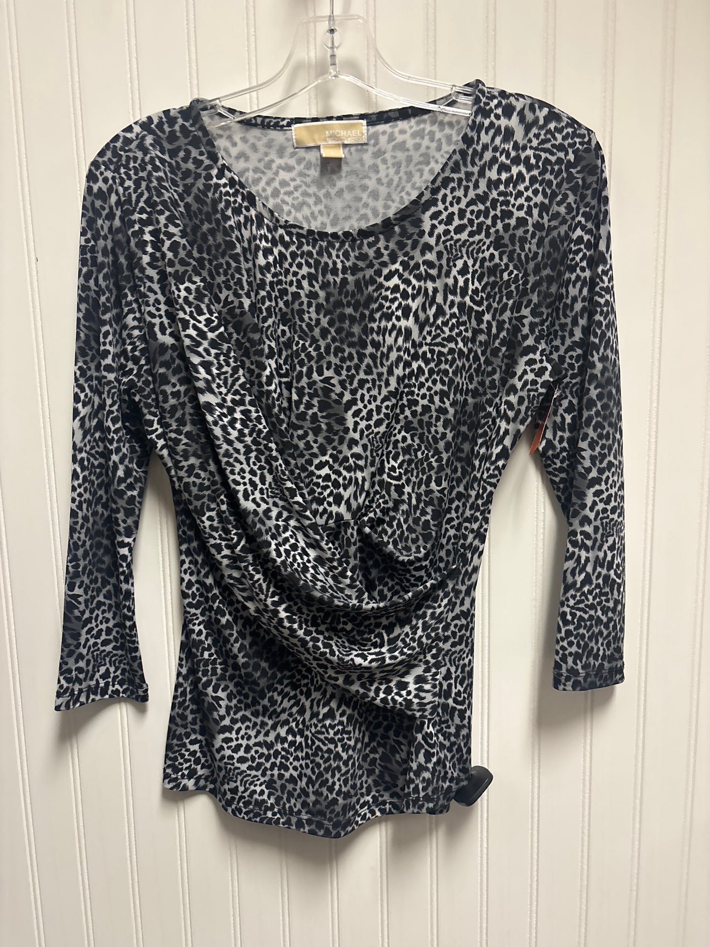 Top Long Sleeve By Michael By Michael Kors In Animal Print, Size: S