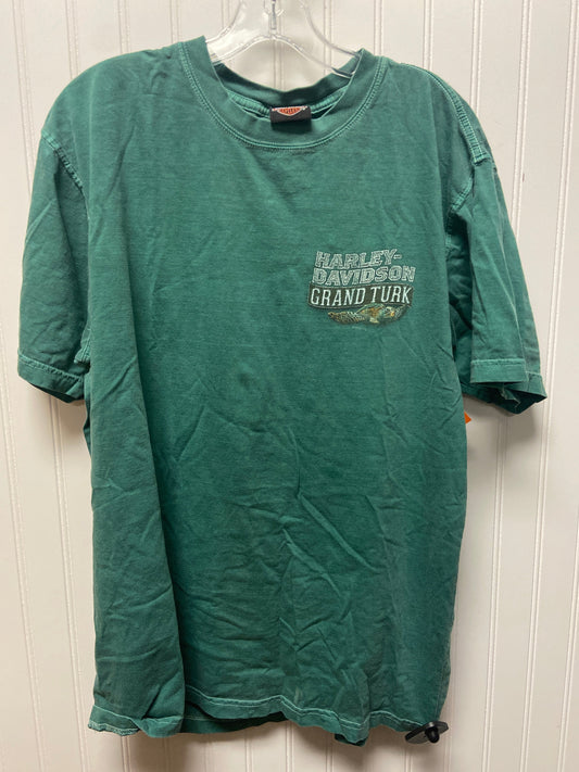 Top Short Sleeve By Harley Davidson In Teal, Size: L