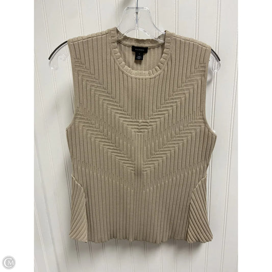 Top Sleeveless By Halogen In Taupe, Size: L