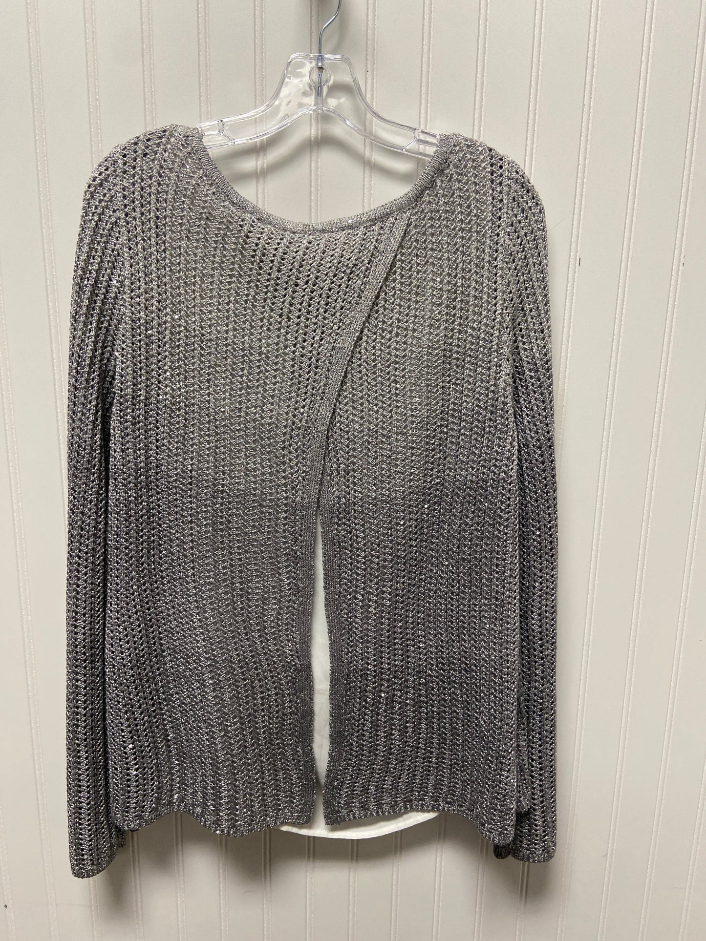 Sweater By White House Black Market In Grey White, Size: L