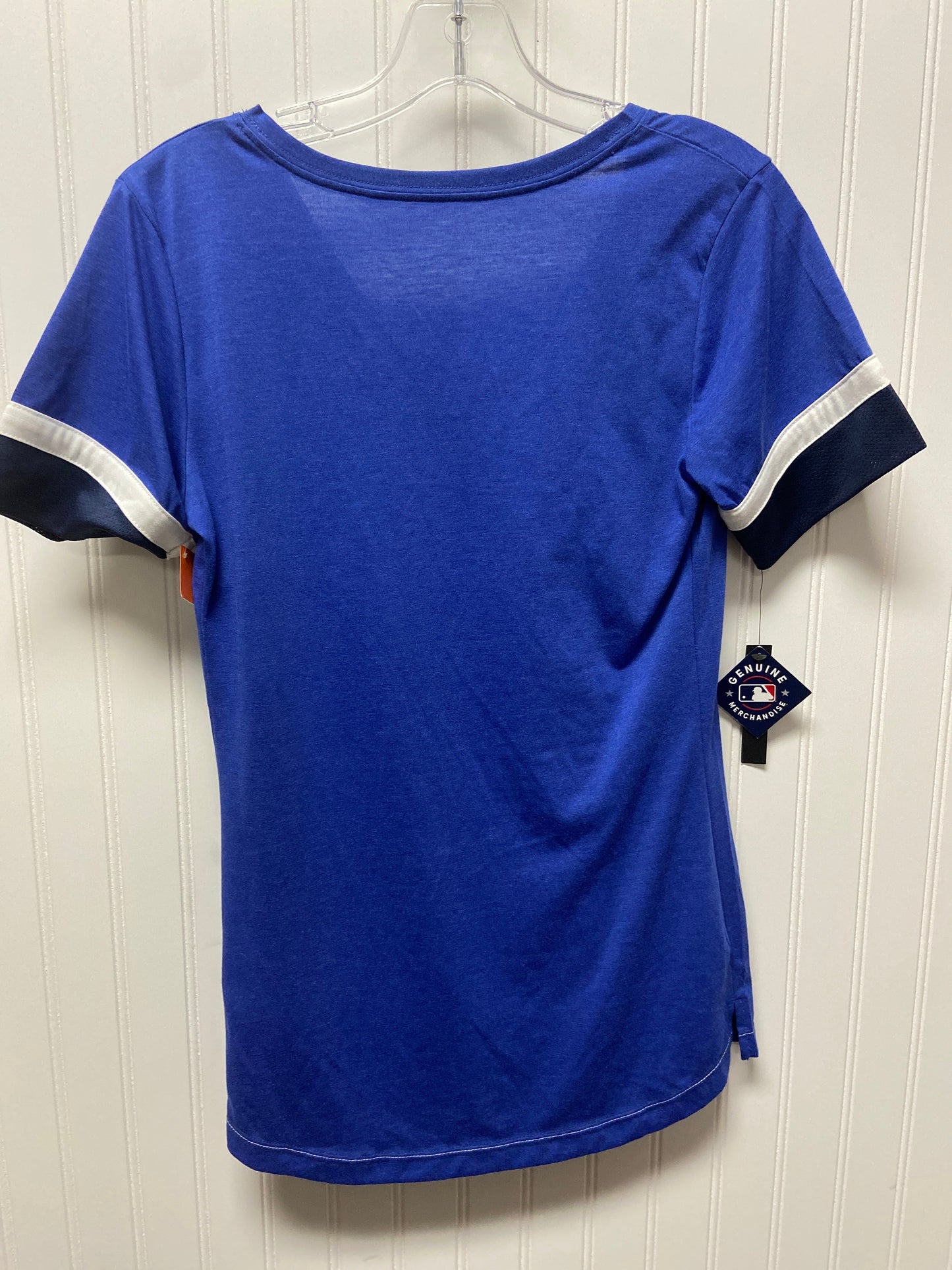 Athletic Top Short Sleeve By Nike In Blue, Size: S