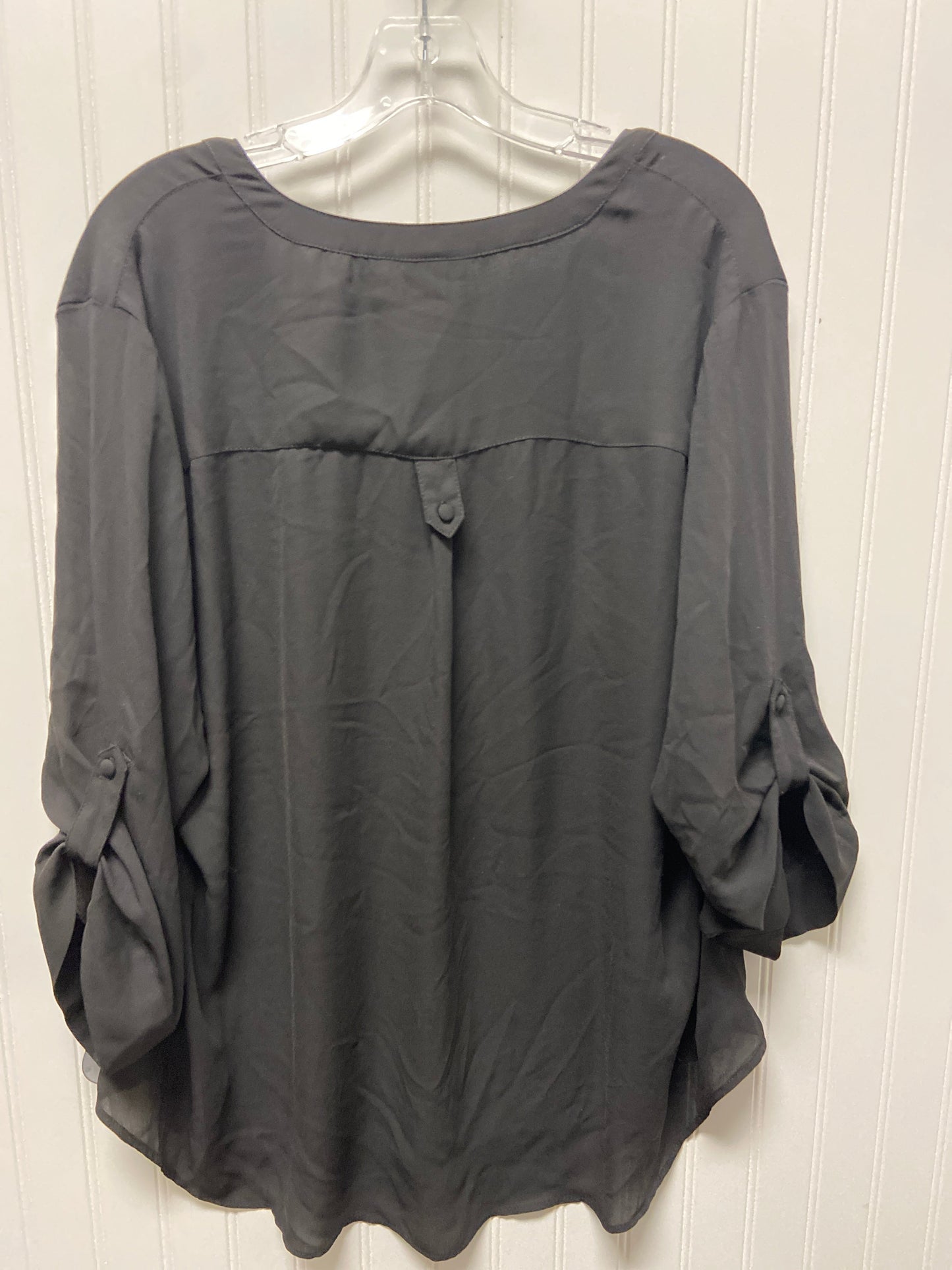 Black Blouse 3/4 Sleeve Torrid, Size 2x