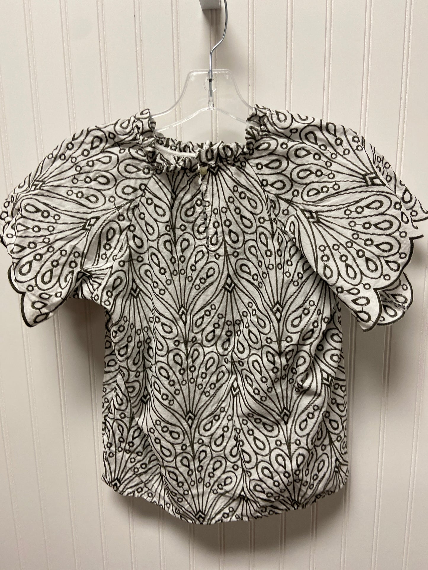 White Top Short Sleeve Loft, Size Xxs