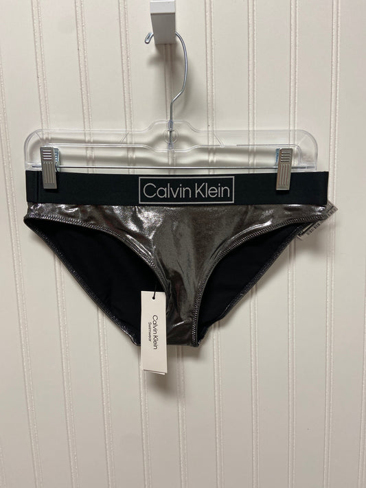 Silver Swimsuit Bottom Calvin Klein, Size Xs
