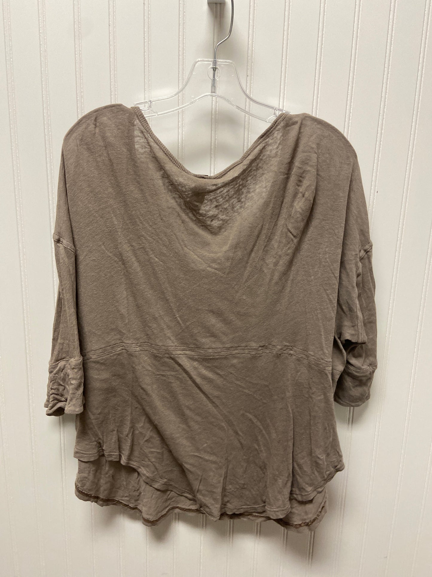 Taupe Top 3/4 Sleeve We The Free, Size M