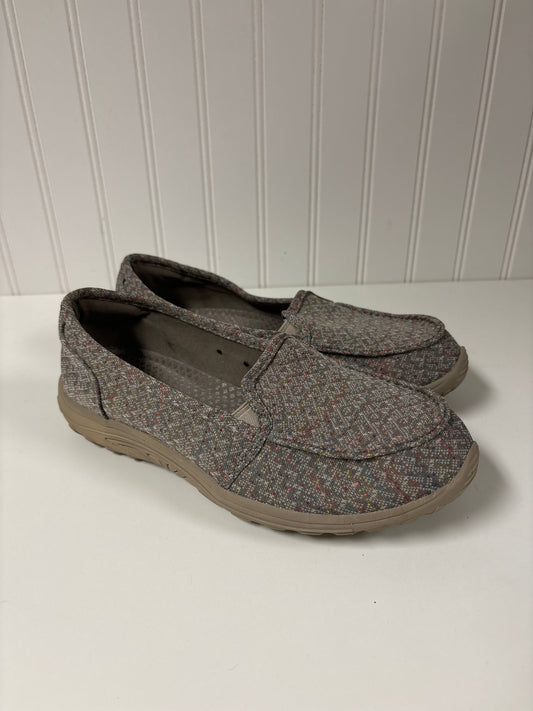 Taupe Shoes Flats Skechers, Size 8