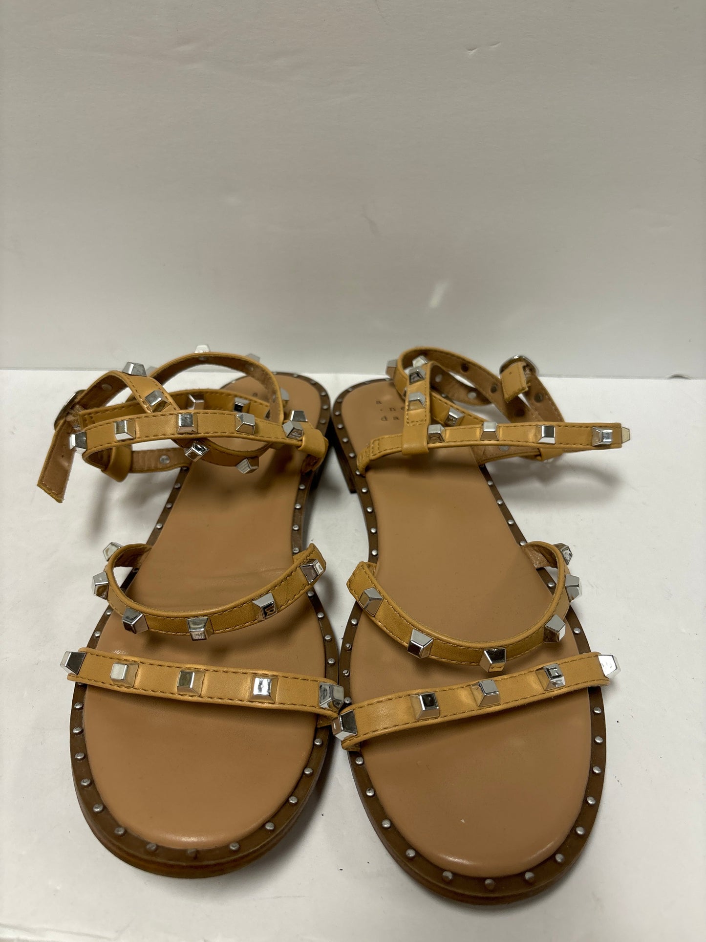 Tan Sandals Flats A New Day, Size 7.5