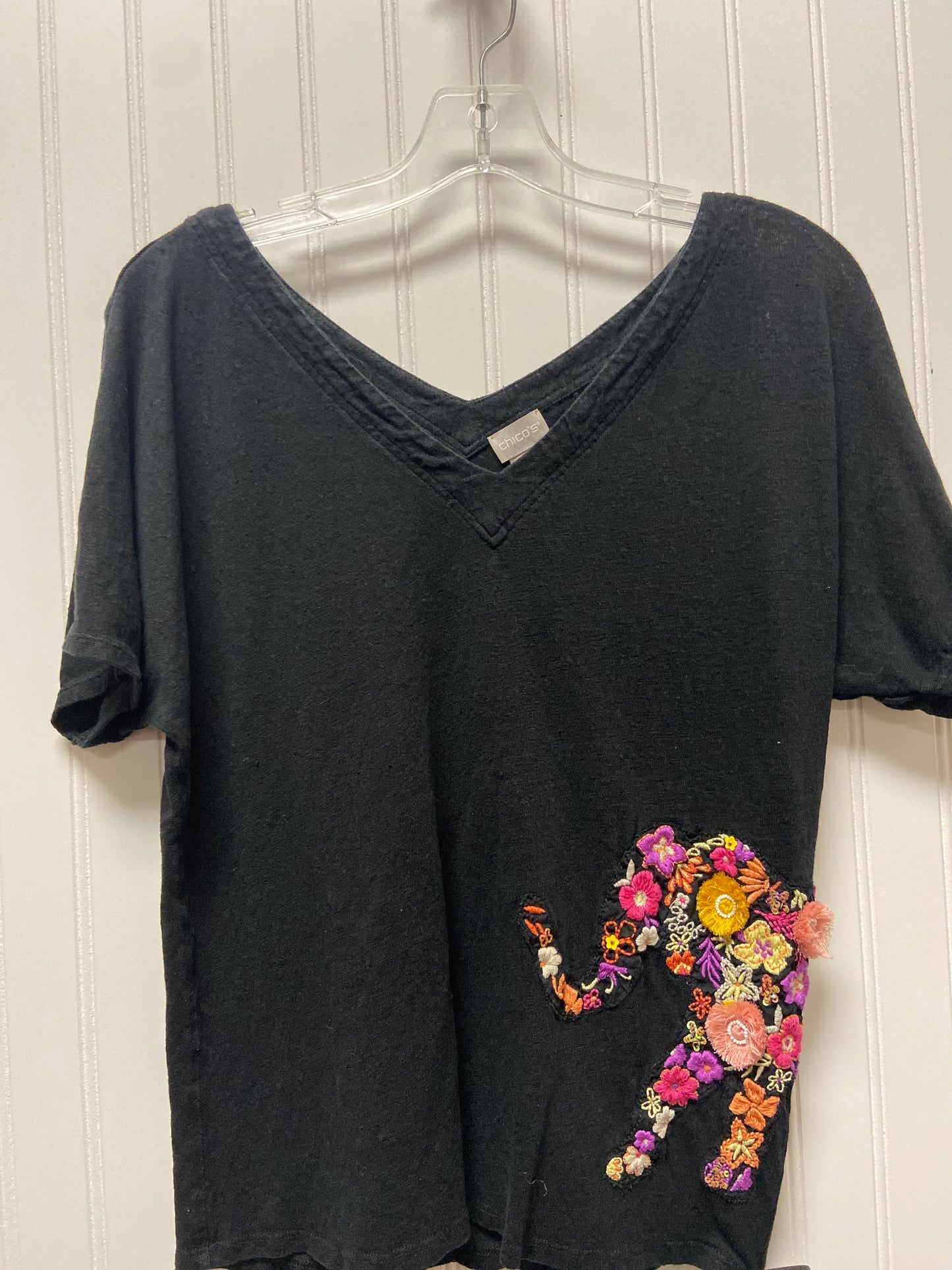 Black Top Short Sleeve Chicos, Size S