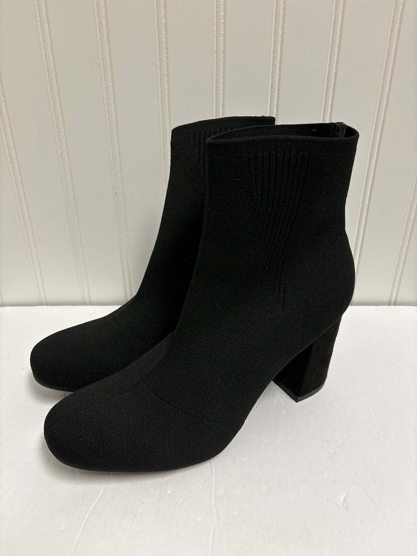 Black Boots Ankle Heels Mia, Size 8.5