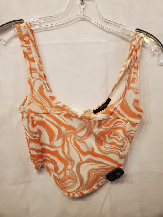 Orange & Tan Top Sleeveless Forever 21, Size S