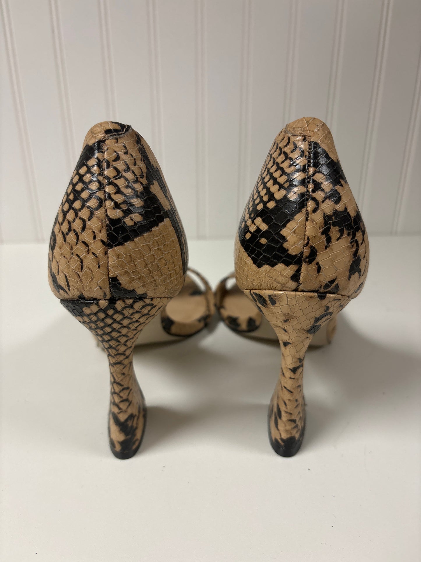 Snakeskin Print Sandals Heels Stiletto Saks Fifth Avenue, Size 9