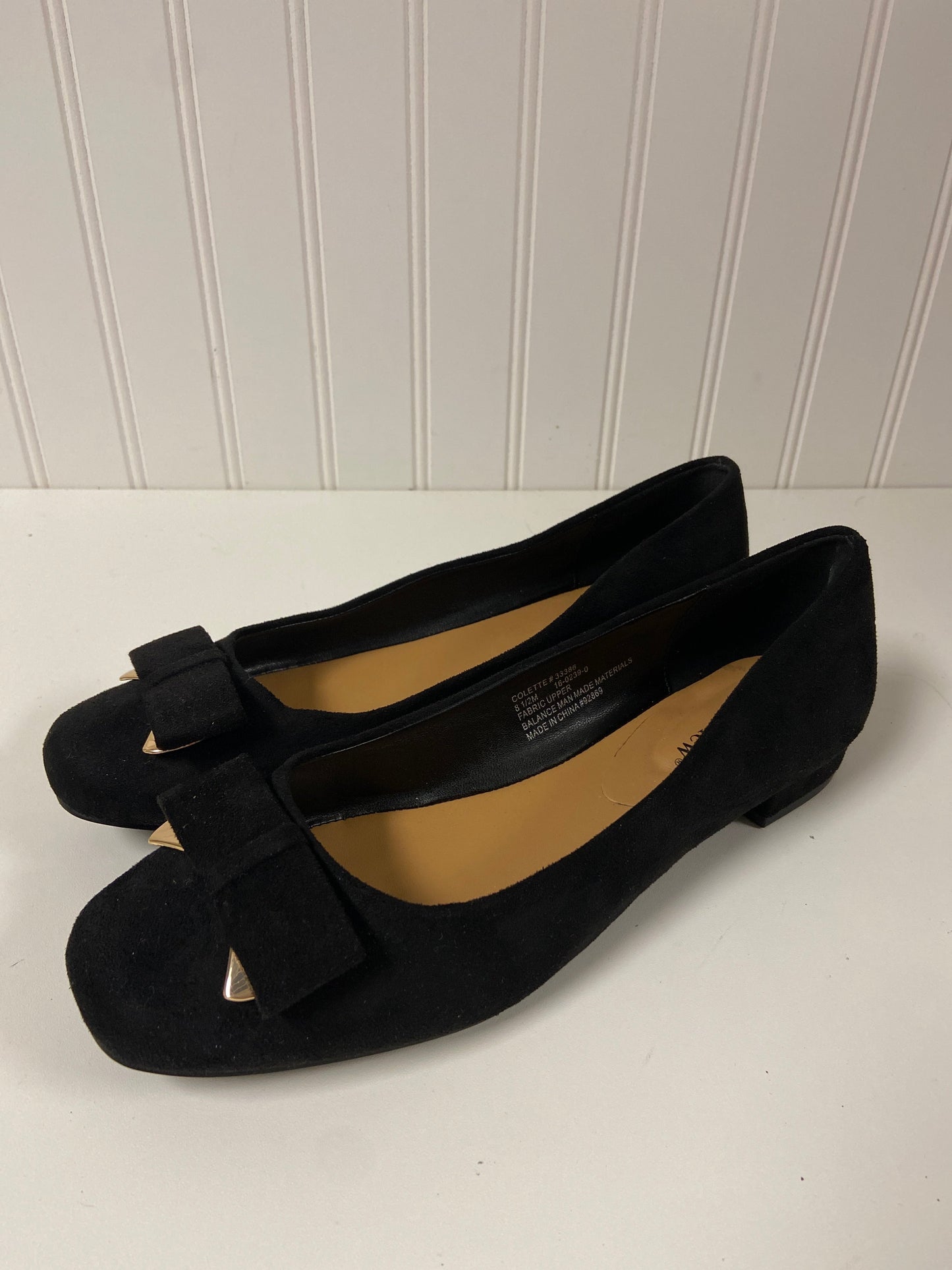 Black Shoes Flats Comfortview, Size 8.5