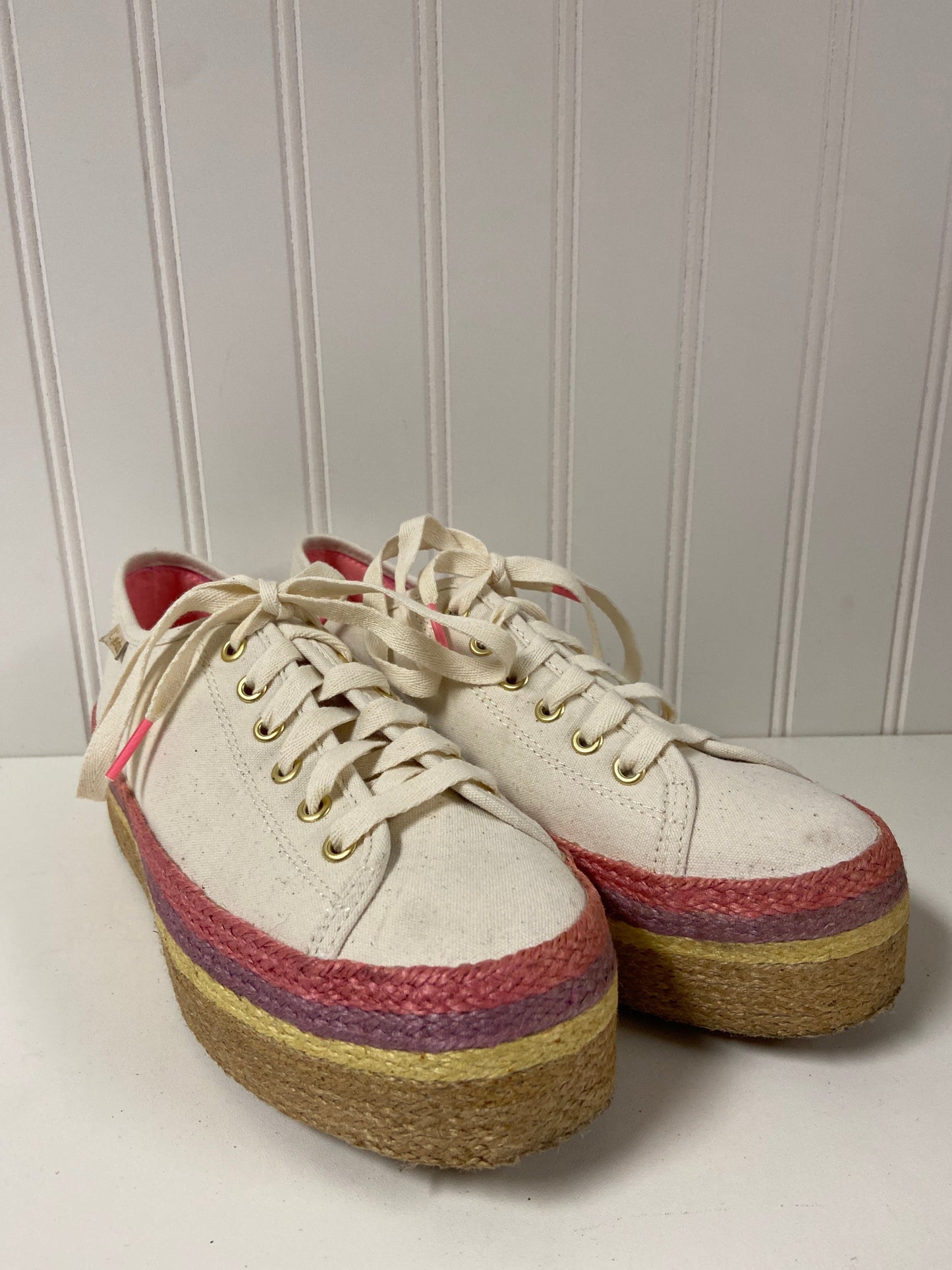 Cream Shoes Sneakers Keds, Size 7