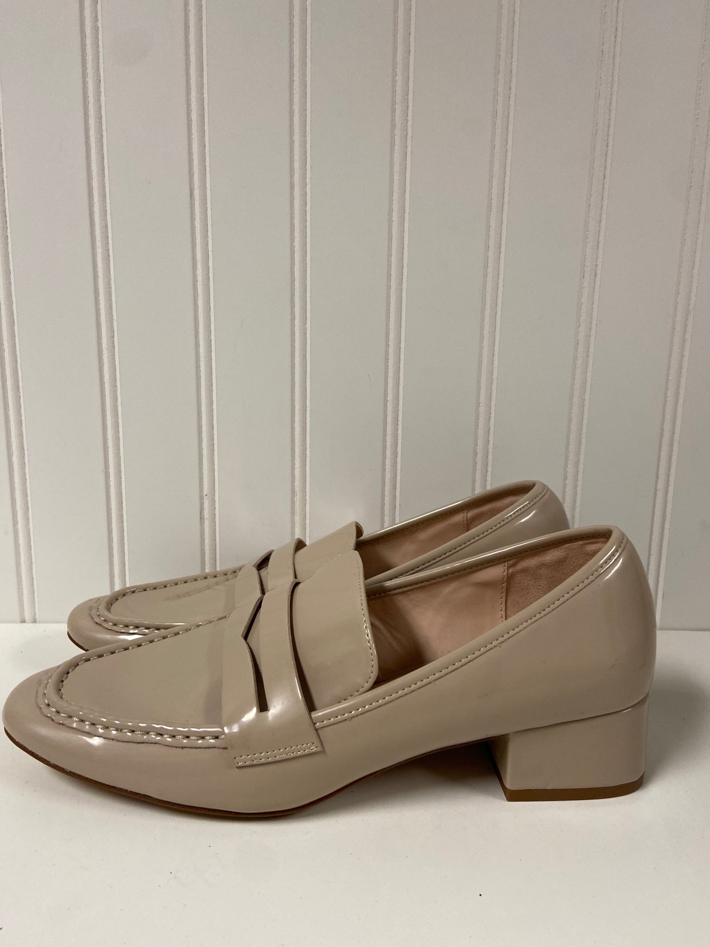 Taupe Shoes Heels Block Zara, Size 6.5