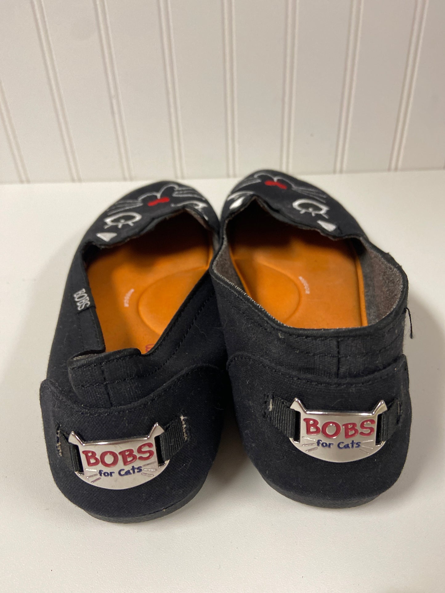 Black Sandals Flats Bobs, Size 8