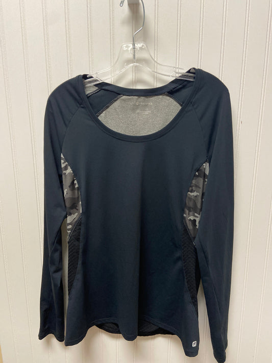 Athletic Top Long Sleeve Crewneck By Fabletics In Black, Size: L