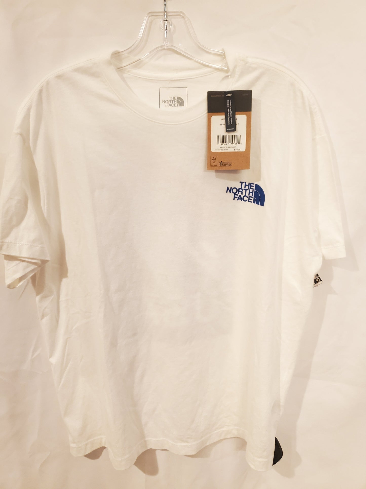 White Top Short Sleeve The North Face, Size L