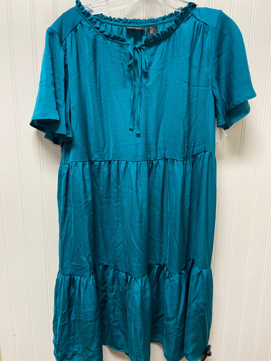 Teal Dress Casual Midi Nicole Miller, Size S