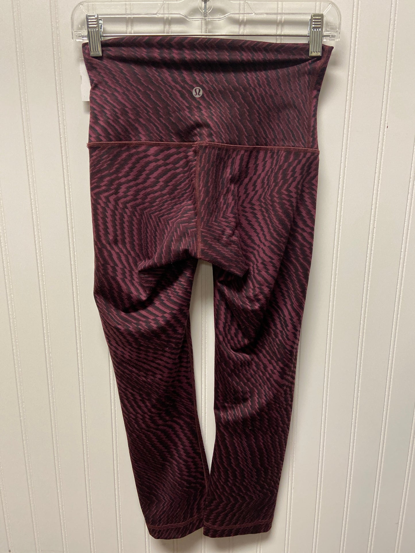 Black & Purple Athletic Leggings Lululemon, Size 4