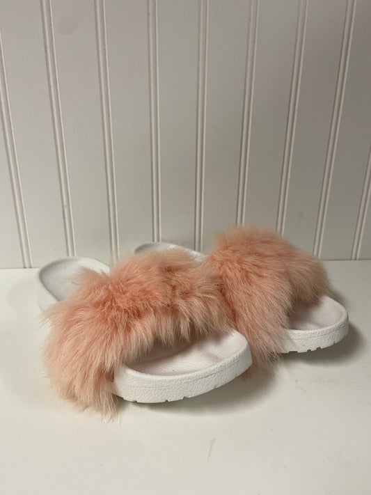 Pink & White Sandals Designer Ugg, Size 6