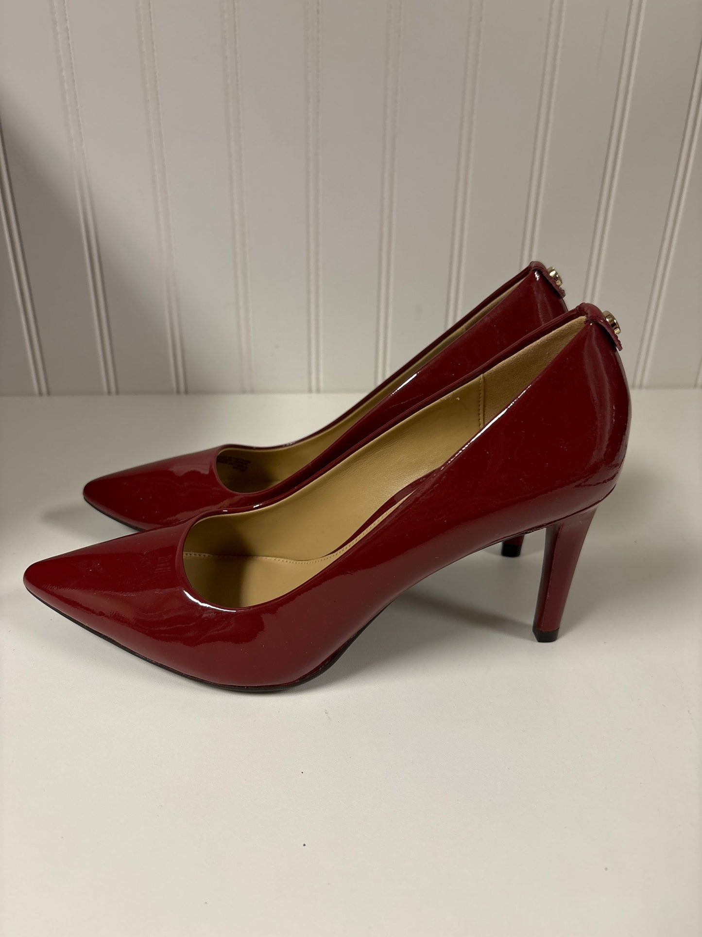 Red Shoes Heels Stiletto Michael By Michael Kors, Size 6