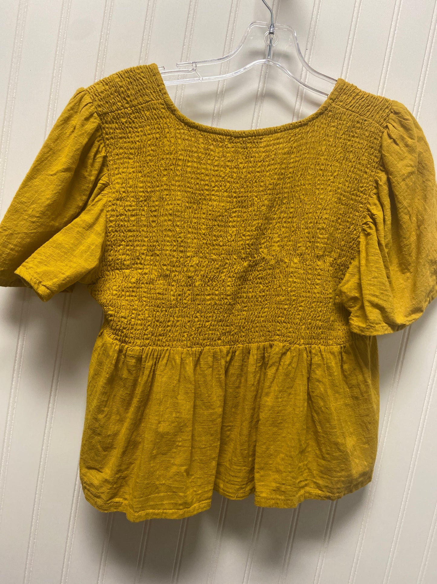 Yellow Top Short Sleeve Earthbound, Size M