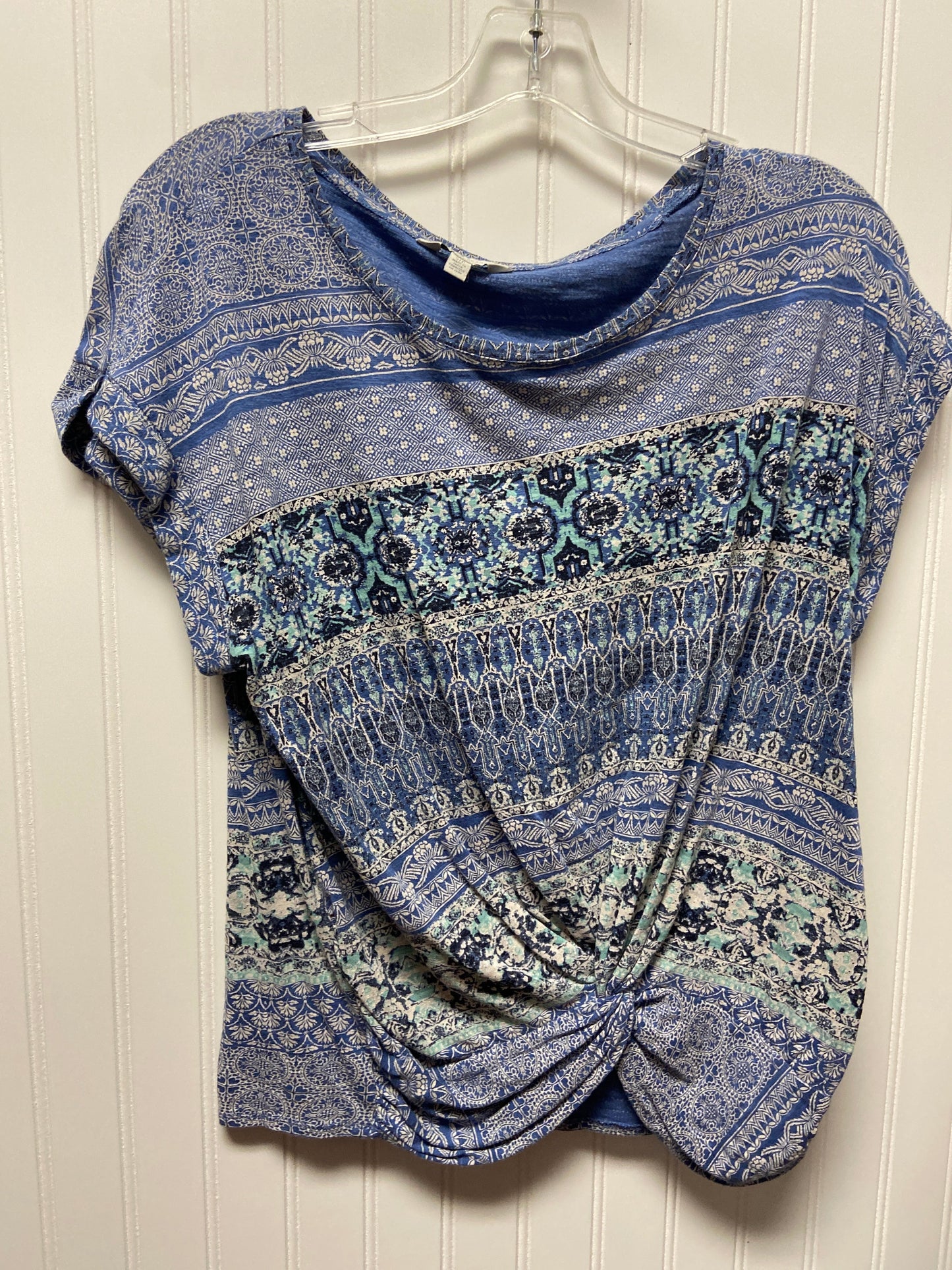 Top Short Sleeve By Lucky Brand In Blue, Size: S