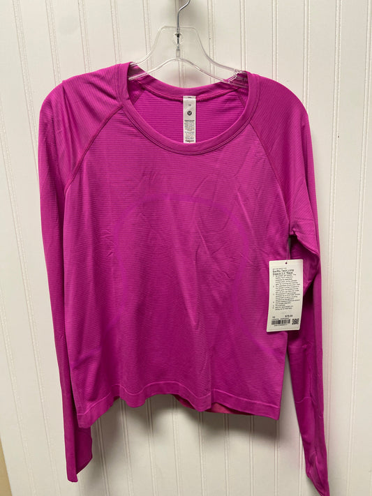 Athletic Top Long Sleeve Crewneck By Lululemon In Pink, Size: 10