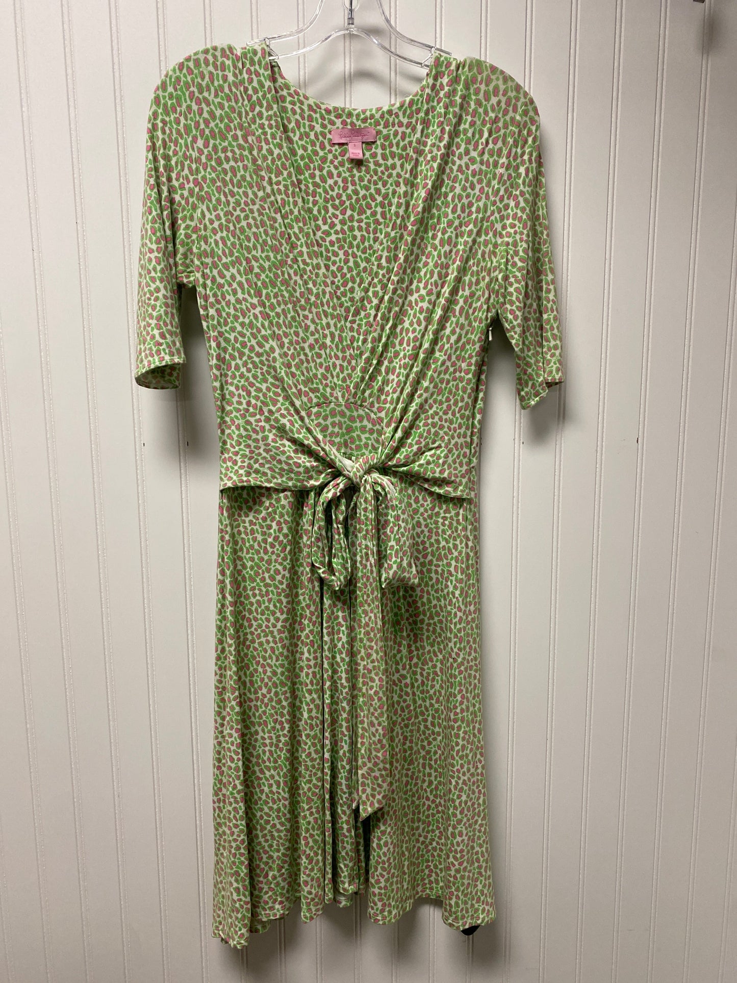 Dress Designer By Lilly Pulitzer In Green & White, Size: S