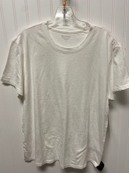 Athletic Top Short Sleeve By Athleta In White, Size: M