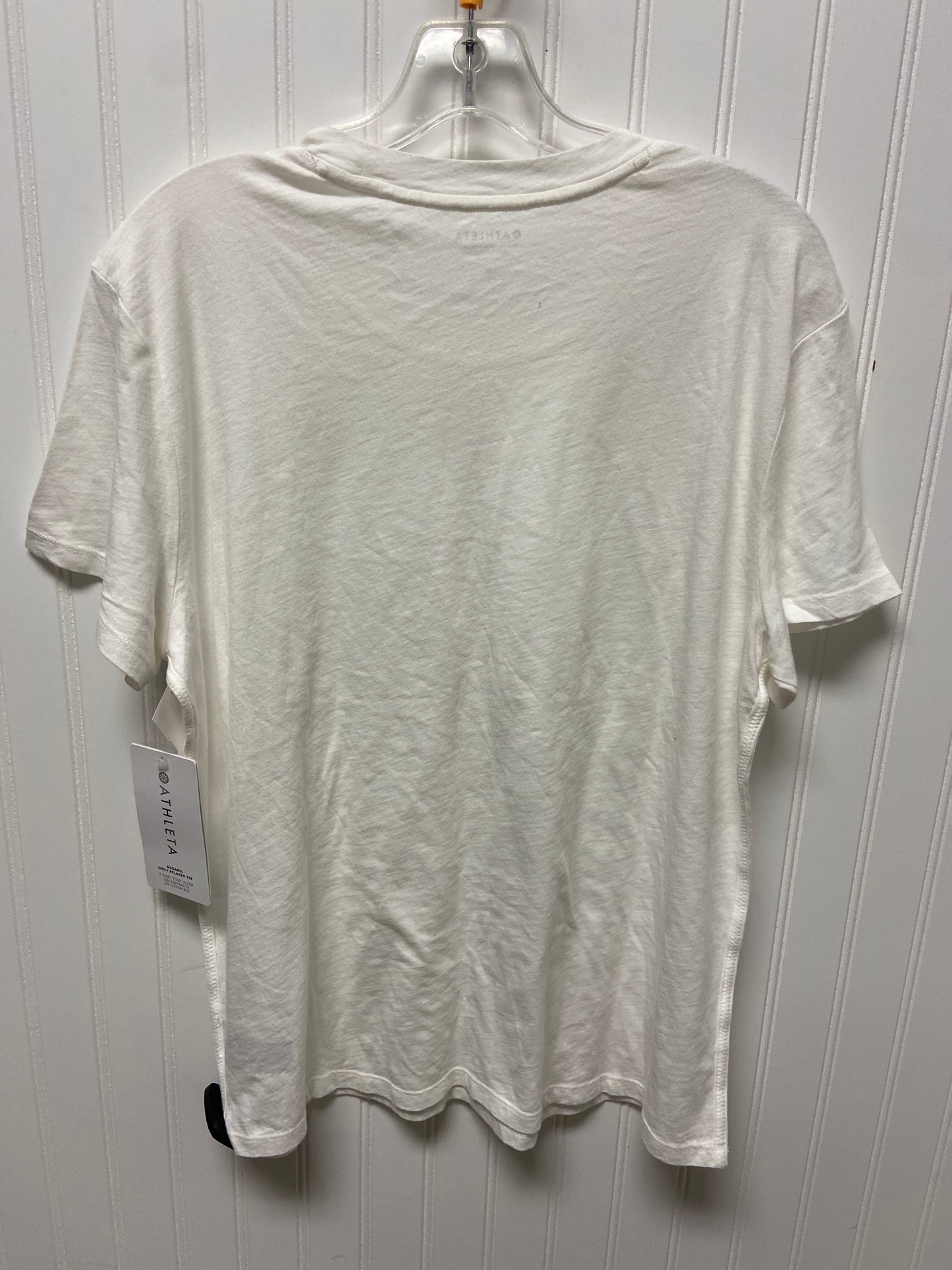 Athletic Top Short Sleeve By Athleta In White, Size: M