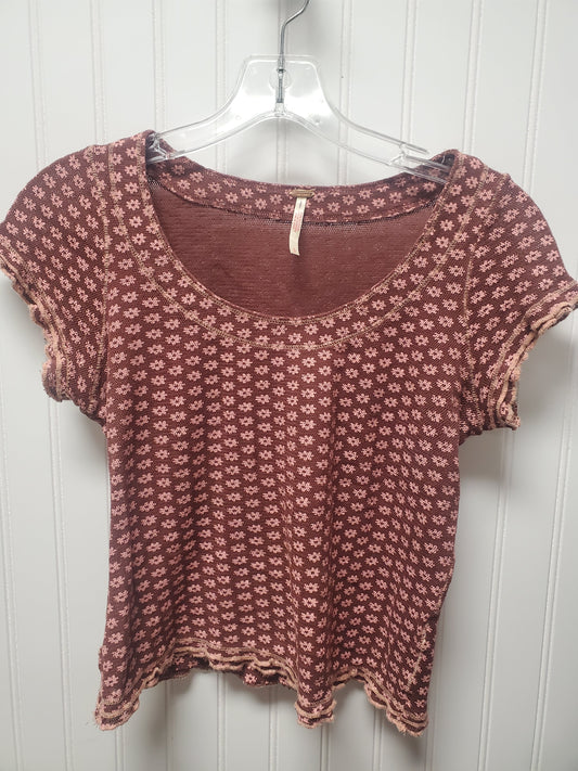 Top Short Sleeve By Free People In Pink, Size: S