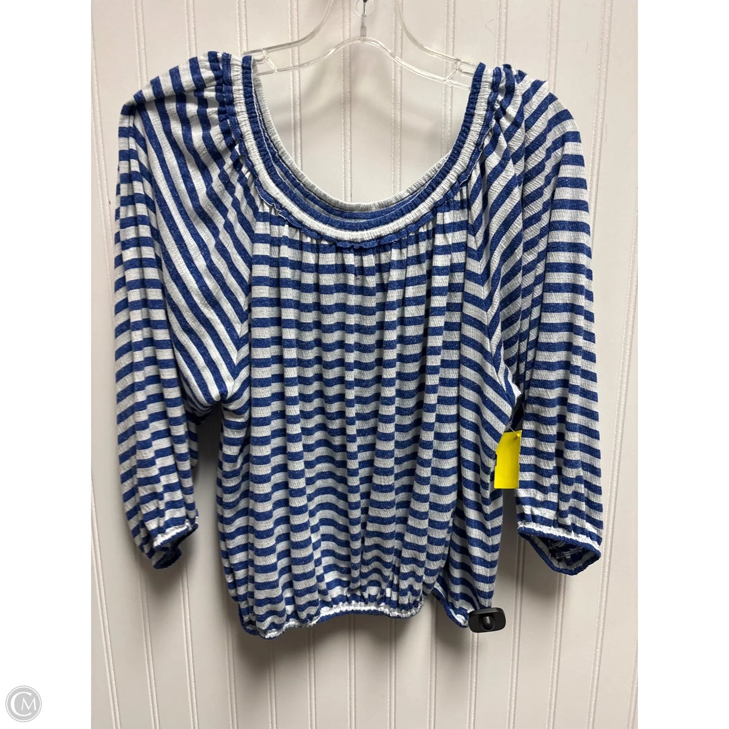 Top Long Sleeve By Max Studio In Striped Pattern, Size: M