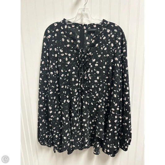 Top Long Sleeve By Lane Bryant In Floral Print, Size: 4x