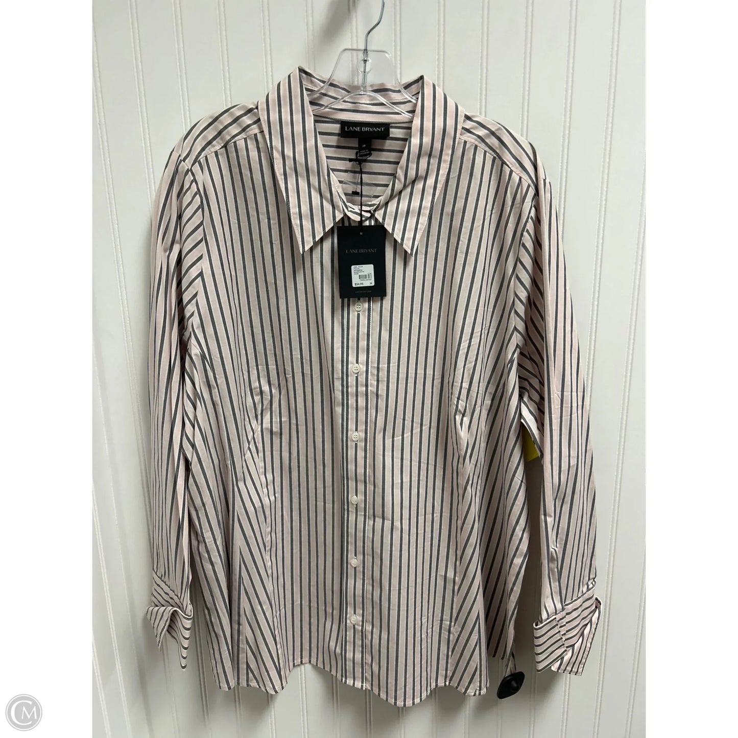 Top Long Sleeve By Lane Bryant In Striped Pattern, Size: 4x