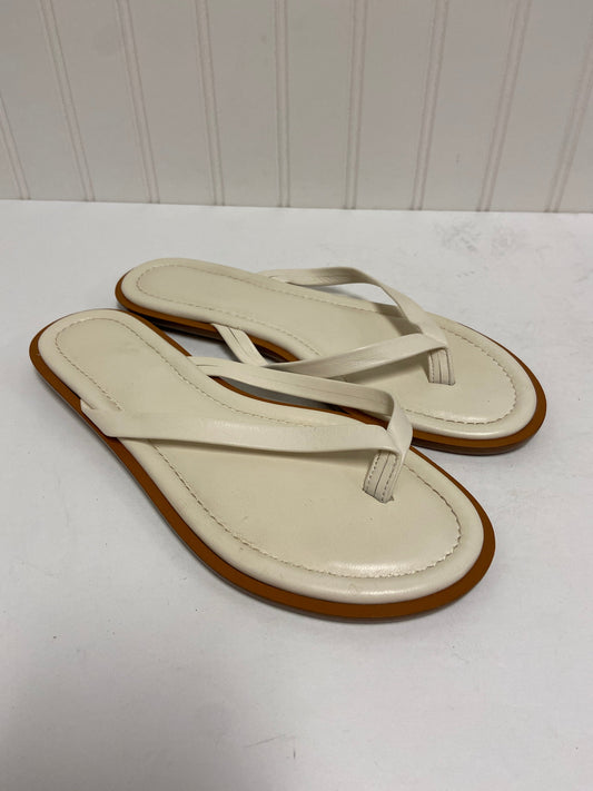 Cream Sandals Flip Flops J. Crew, Size 7