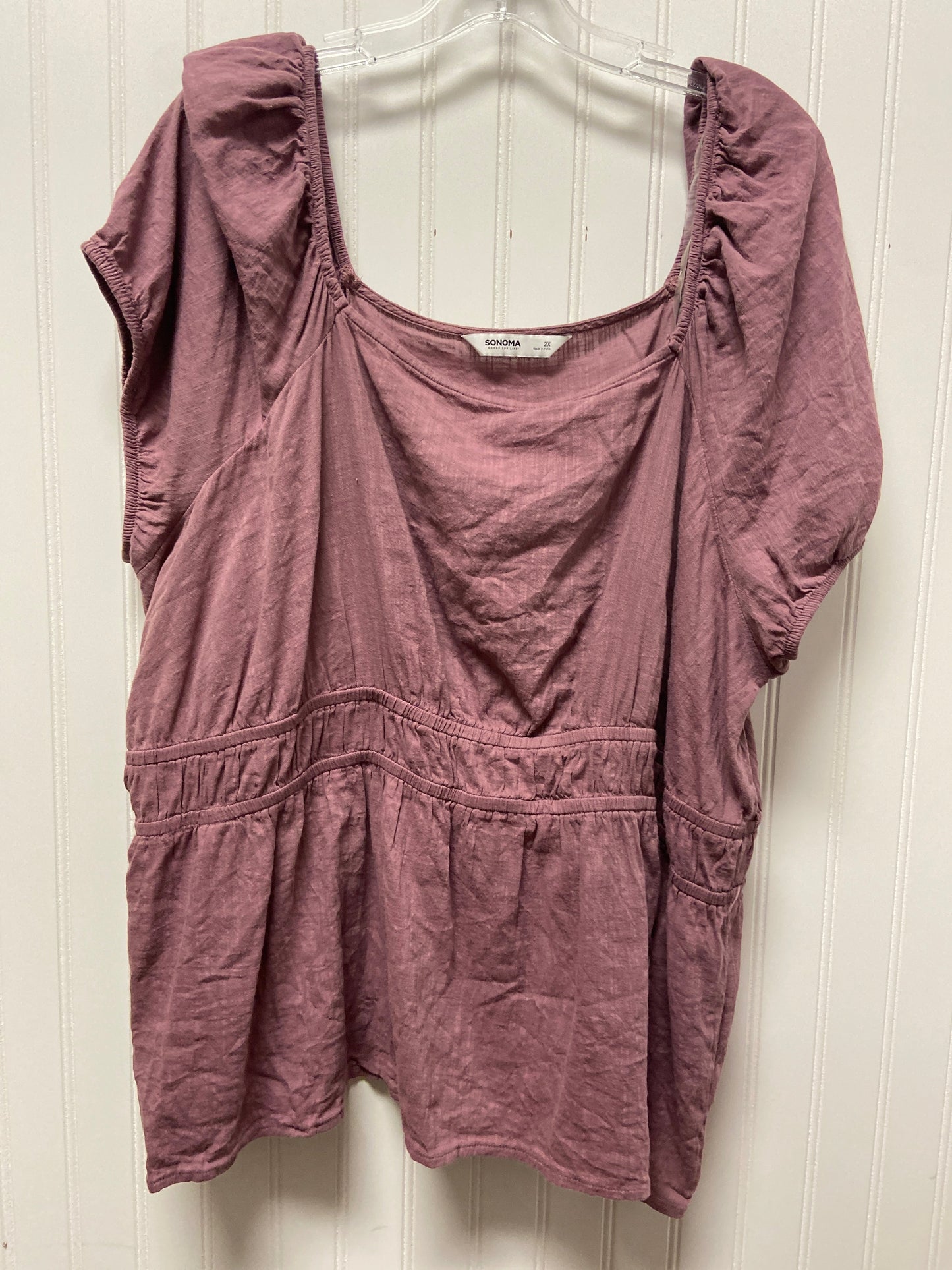 Pink Top Short Sleeve Sonoma, Size 2x