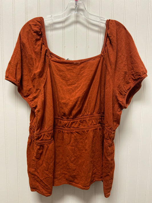 Orange Top Short Sleeve Sonoma, Size 2x